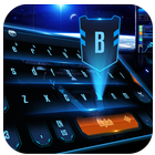 Blue tech 3D будущая клавиатура иконка