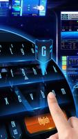 Blue tech 3D future keyboard imagem de tela 1