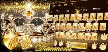 Gold Diamond Crown Keyboard Theme