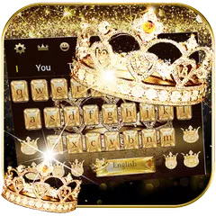 Gold diamond crown Keyboard Theme APK download