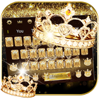 Corona de diamantes de oro Tema del teclado icono