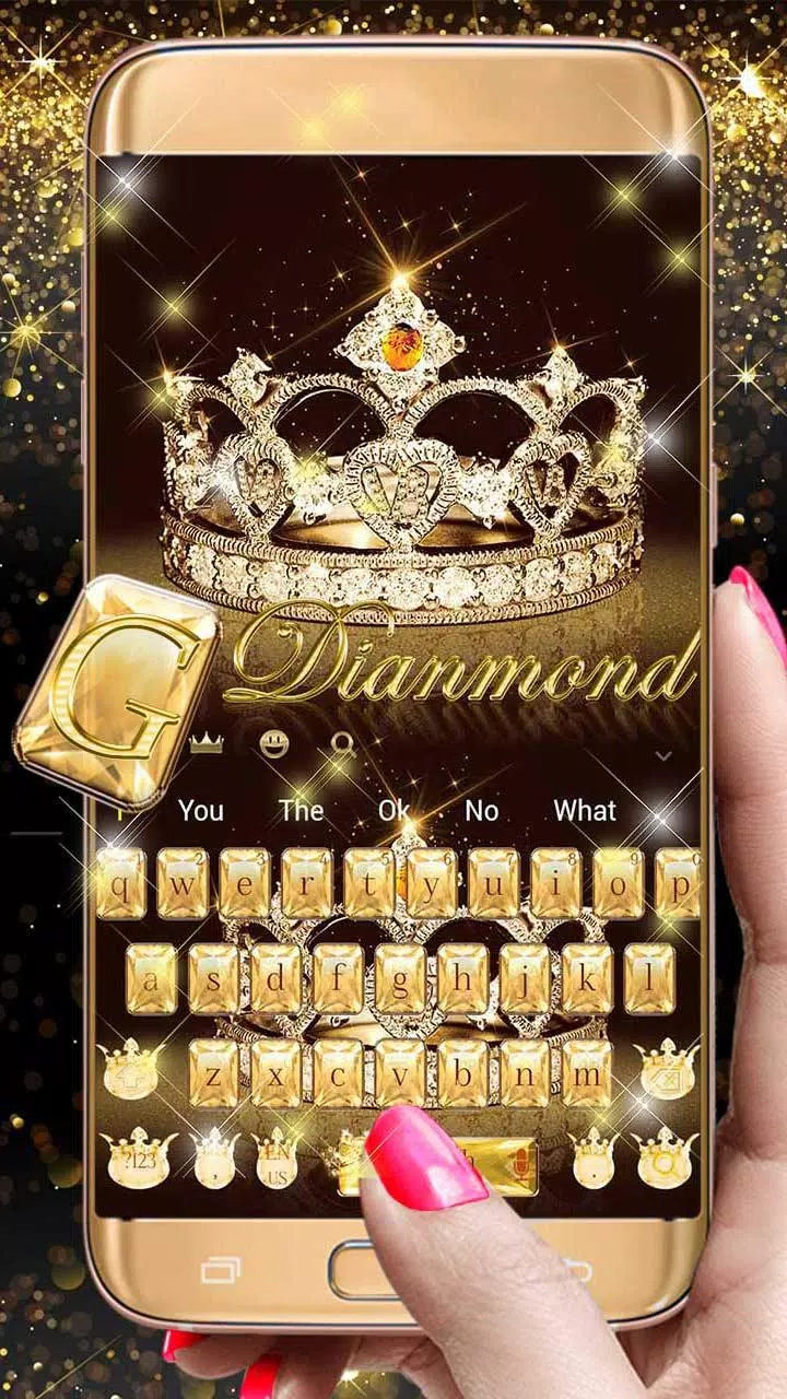 Tải xuống APK Kim cương màu vàng vương miện bàn phím chủ đề cho ...