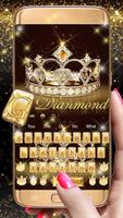 Couronne de diamant or Clavier Thème Affiche