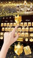 Gold diamond crown Keyboard Theme screenshot 2