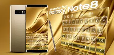Keyboard for Galaxy Note 8 Gold