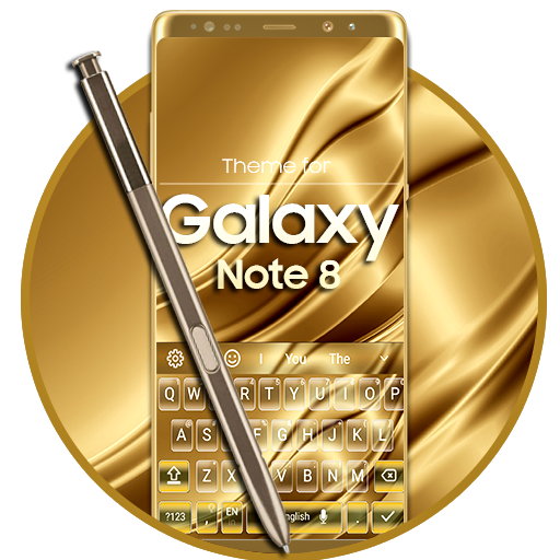 Keyboard for Galaxy Note 8 Gold