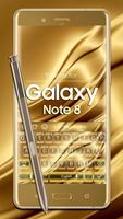Teclado para Galaxy Note 8 Gold Cartaz