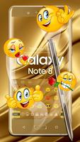 Teclado para Galaxy Note 8 Gold imagem de tela 1