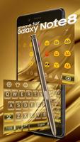 Teclado para Galaxy Note 8 Gold imagem de tela 2