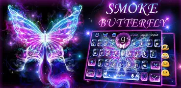 Tema della tastiera della farfalla del fumo