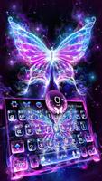 Rook vlinder toetsenbord thema-poster