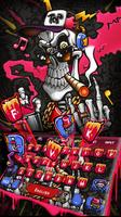 Hip Hop Skull Keyboard Theme 스크린샷 1