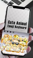 Cute Animal Emoji Keyboard captura de pantalla 1