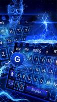 Blue Fire Skull Keyboard скриншот 1