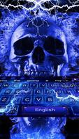 Blue Fire Skull Keyboard imagem de tela 2