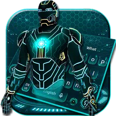 Blue Neon Hero Keyboard APK download