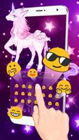 2 Schermata Galaxy Unicorn Keyboard Theme