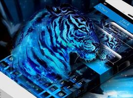 Thème de clavier Cool Blue Ice Tiger Affiche