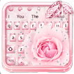 Pink Flower Diamond Keyboard Theme