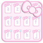 Cute baby Kitty pink keyboard icône
