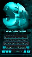 3D Black Blue Keyboard Theme screenshot 3