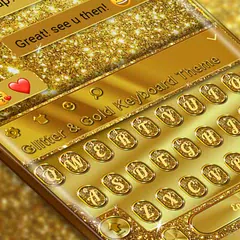 Скачать Glitter and Gold Premium Keyboard Theme APK