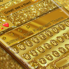 Glitter and Gold Premium Keyboard Theme Zeichen