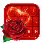 Red Love Rose Keyboard Theme ikona