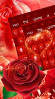 Red Love Rose Keyboard Theme screenshot 2