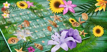 Tropical Flowers Keyboard