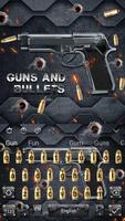 Gun and Bullet Keyboard Theme پوسٹر