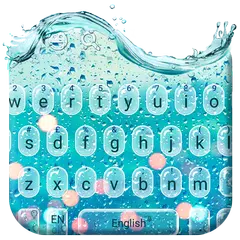 Blue Glass Water Keyboard Theme APK download