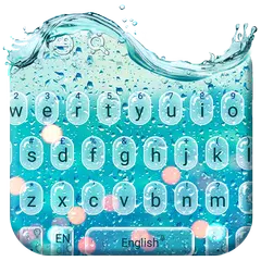 Blue Glass Water Keyboard Theme