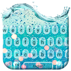 Blue Glass Water Keyboard Theme ไอคอน