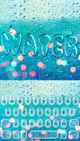 Blue Glass Water Keyboard Theme Affiche