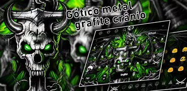 Gótico metal grafite crânio teclado tema