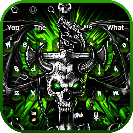 Gothic Metal Graffiti Skull Keyboard Theme