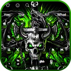 Descargar APK de Verde metal gotico graffiti Skull tema