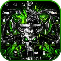 Baixar Gótico metal grafite crânio teclado tema APK