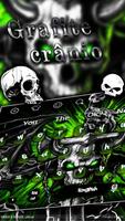 Gótico metal grafite crânio teclado tema imagem de tela 1