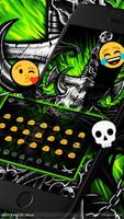 Gótico metal grafite crânio teclado tema imagem de tela 2