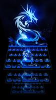 1 Schermata Tema della tastiera Cool Blue Flame Dragon