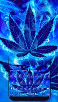 Rasta blue Neon Keyboard poster