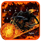 Fire Ghost Bike Keyboard Theme أيقونة