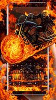 Fire Ghost Bike Keyboard Theme poster