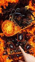 Fire Ghost Bike Keyboard Theme تصوير الشاشة 1