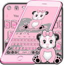 Cute Pink Panda Keyboard Theme APK