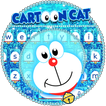 Blue Cartoon Cat Keyboard Theme