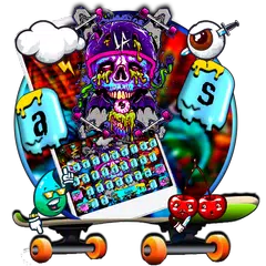 Supreme Skull Graffiti Skateboard Keyboard Theme APK 下載