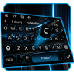 Blaues schwarzes Lazer Keyboard Theme